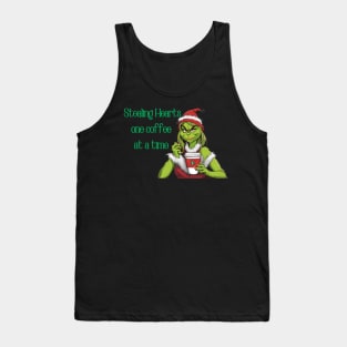 Girl grinch coffee Tank Top